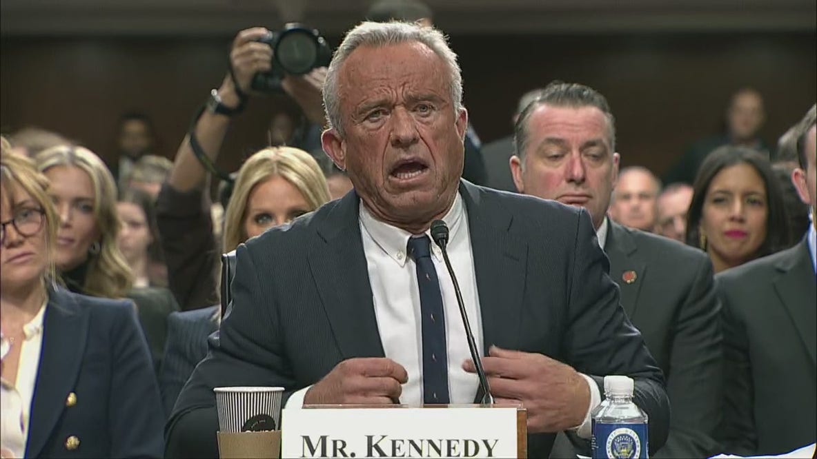 Protestor escorted out of RFK Jr. confirmation hearing